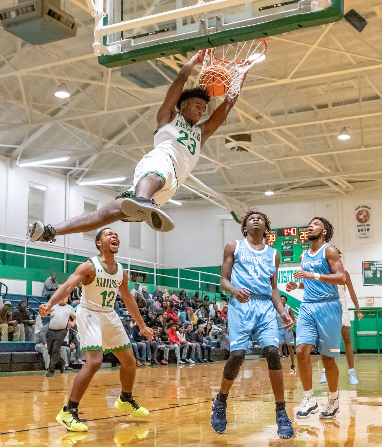 their home basketball game against West Rowan